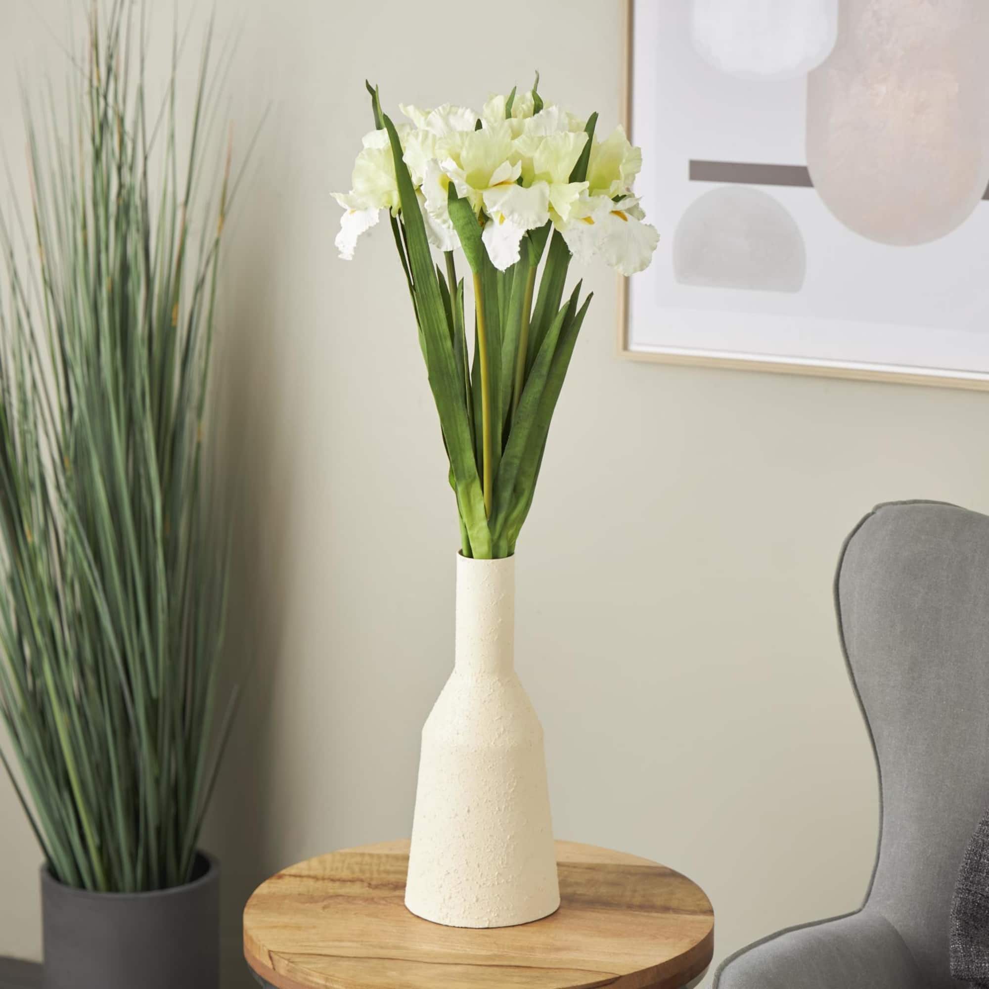 35" White Iris Artificial Flower Stem, 8ct.